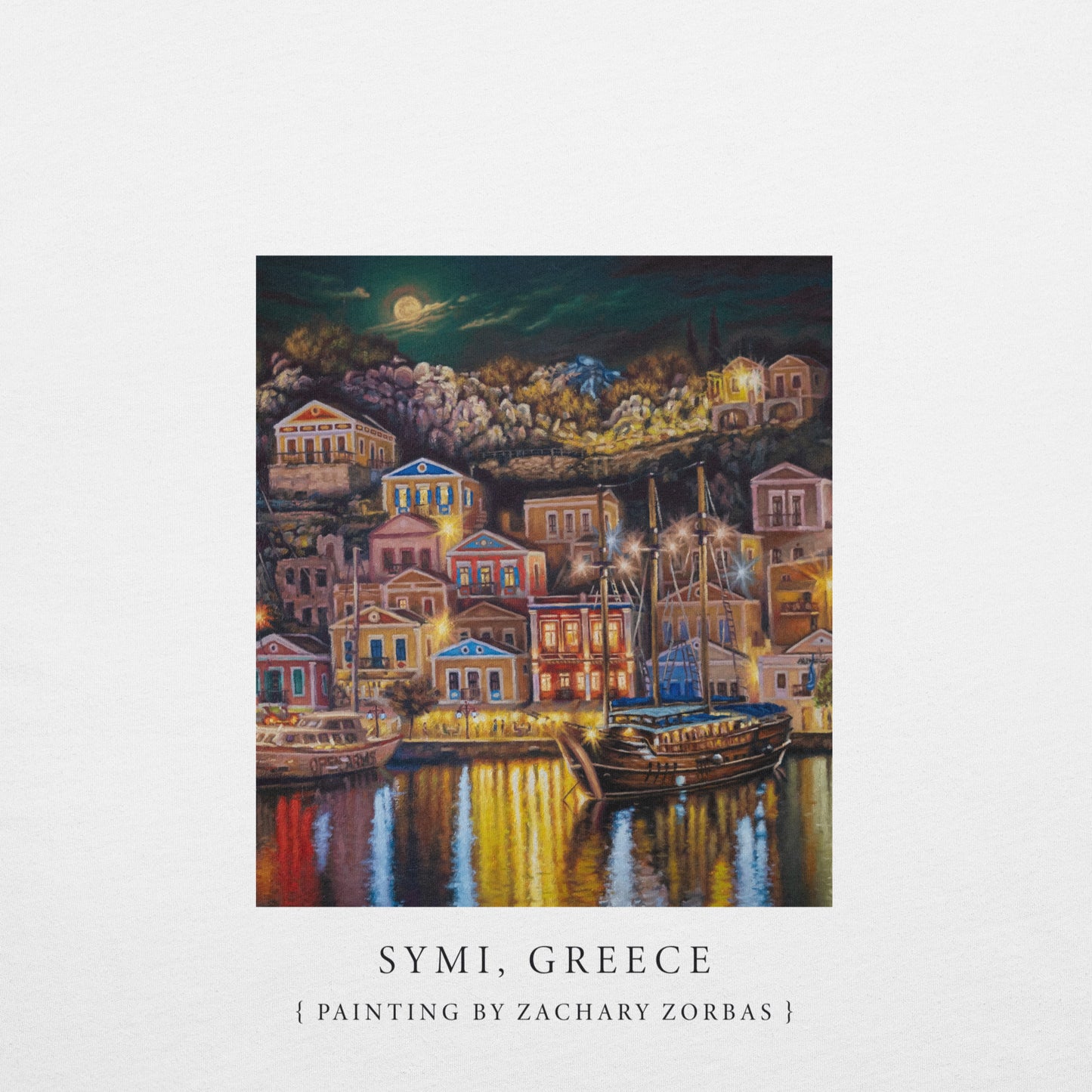 A Night in Symi - Unisex T-Shirt White