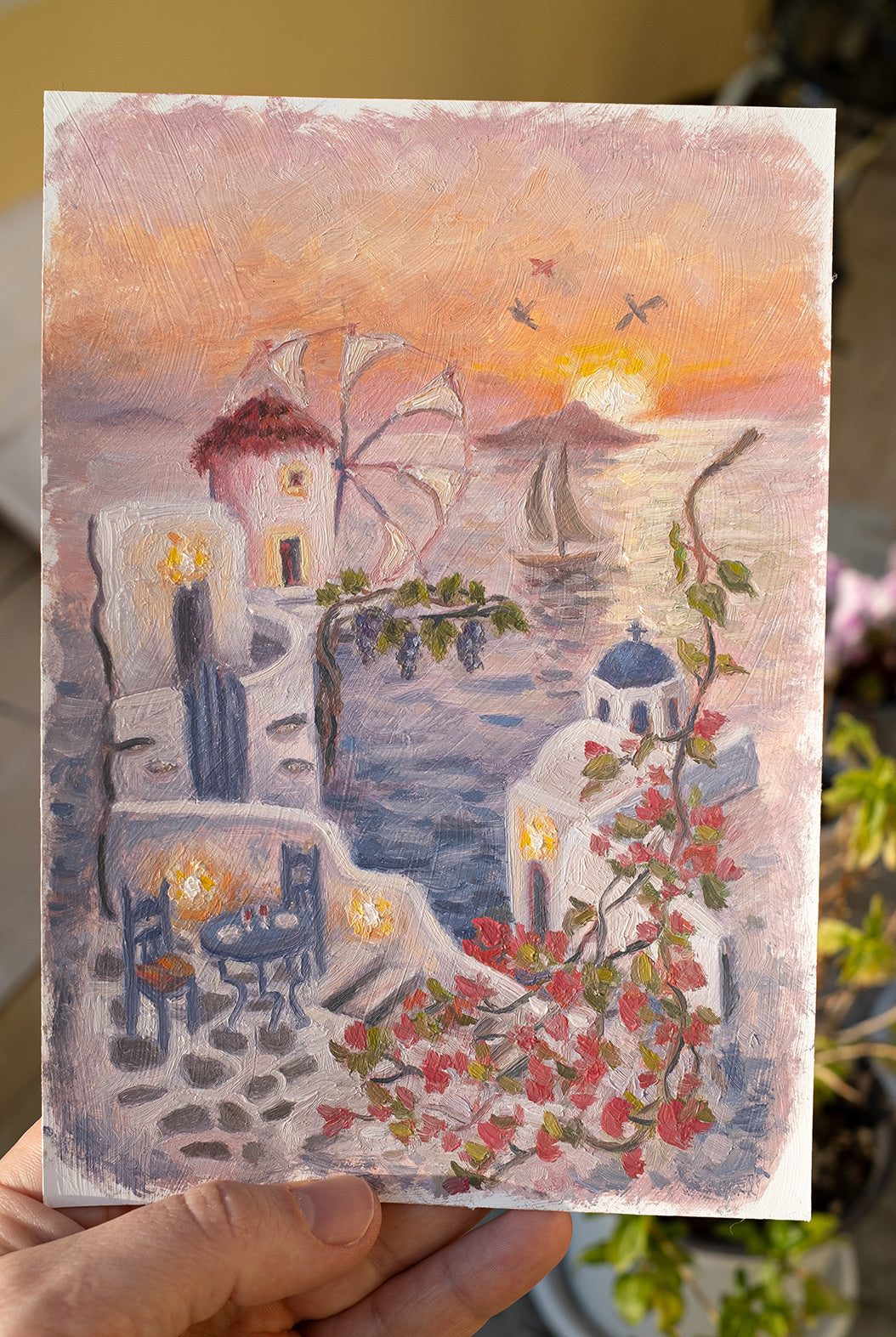 Original Painting: Cycladic Memories