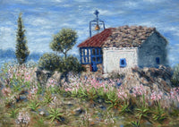 Canvas Print: Chapel on Top of the Mountain Aegina