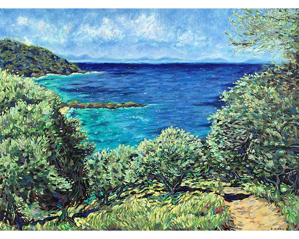 Art Print: Olive Trees in Corfu