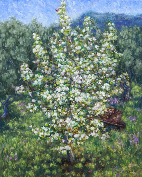 Original Painting: Blooming Pear Tree