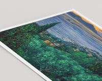 Art Print: Sunrise Overlooking Aegina Town