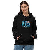 Hoodie: Evening in Naoussa Paros Premium Eco Dark