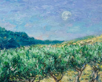 Art Print: Walking in the Olive Grove with Toby