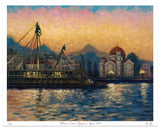 Limited Edition: Athenian Trireme Olympias in Aegina Port Print