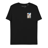 T-Shirt: Mykonos Town Unisex Organic Cotton Dark Left