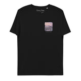 T-Shirt: Morning Snow on the Acropolis Unisex Organic Cotton Dark Left