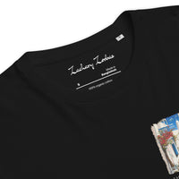 T-Shirt: Mykonos Town Unisex Organic Cotton Dark Left