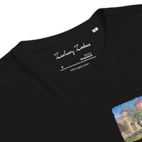 T-Shirt: Cathedral of Aegina Unisex Organic Cotton T-Shirt Dark Left