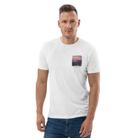 T-Shirt: Morning Snow on the Acropolis Unisex Organic Cotton Left