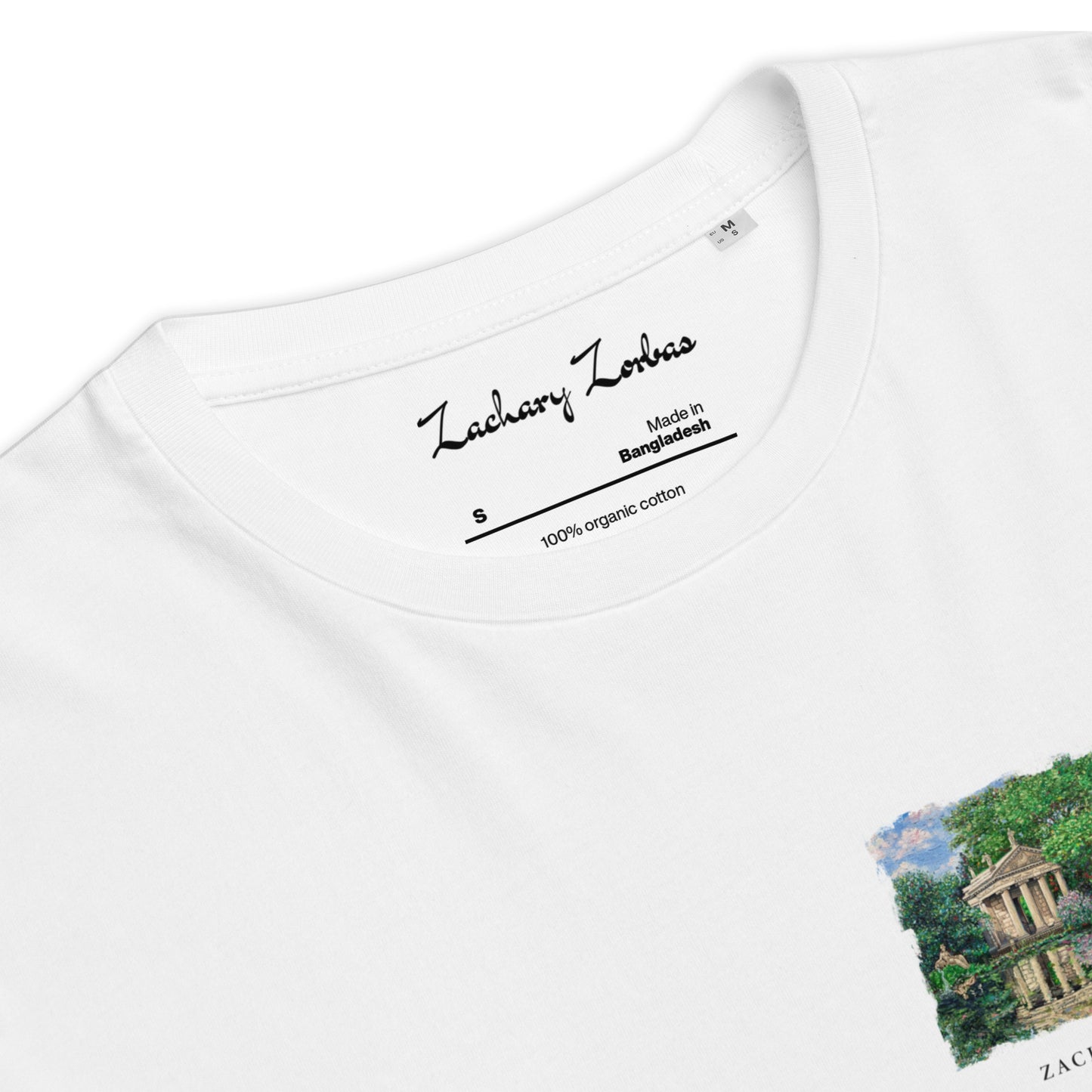 T-Shirt: Villa Borghese Rome Unisex Organic Cotton Left