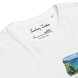 T-Shirt: Olive Trees in Corfu Unisex Organic Cotton Left
